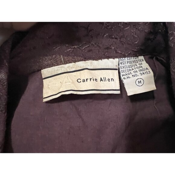 Vintage Brown Jacket by Carrie Allen with Blue Gemstone Buttons sz Medium Bust P - Picture 3 of 9